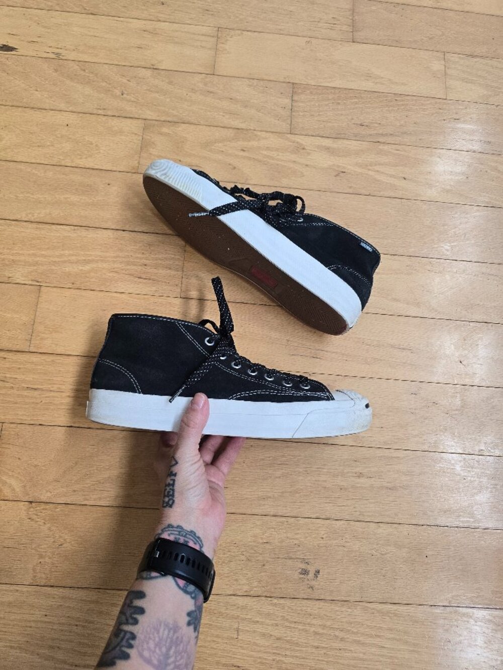 Converse | Jack Purcell Pro Mid black sporty sneakers | MENS 8